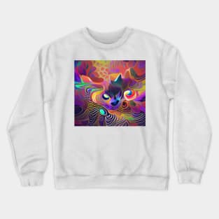 Psychedelic Cat Crewneck Sweatshirt